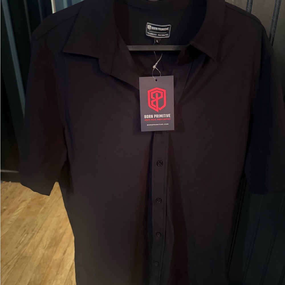 Born Primitive Men's Black Button Down Shirt